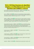 WGU C949 Data Structures & Algorithms  Chapters 1-4 UPDATED ACTUAL  Exam  Questions and CORRECT Answers 