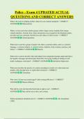 Policy - Exam 4 UPDATED ACTUAL  QUESTIONS AND CORRECT ANSWERS