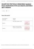 SHARP ECG TEST EXAM &lpar;2025&sol;2026&rpar; Updated&colon; EXAM QUESTIONS WITH ACCURATE ANSWERS &vert; GET IT RIGHT&excl;&excl;