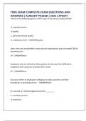 TIMS EXAM COMPLETE EXAM QUESTIONS AND ANSWERS &vert; ALREADY PASSED &vert; 2025 LATEST&excl;&excl;