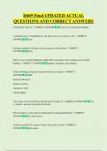 D469 Final UPDATED ACTUAL  QUESTIONS AND CORRECT ANSWERS