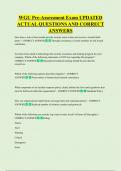 WGU Pre-Assessment Exam UPDATED  ACTUAL QUESTIONS AND CORRECT  ANSWERS