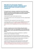 WGU D677 Pre-OA ACTUAL EXAM 70  QUESTIONS AND CORRECT ANSWERS MOST  TESTED QUESTIONS COVERED ALREADY  GRADED A&plus;