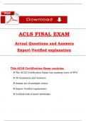 ACLS Final Exam &lpar;2025&rpar; &ndash; Actual Questions and Answers with Expert-Verified Explanation