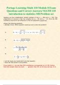 MATH 110 Introduction to Statistics Bundled Module Exams - Questions and  Correct Answers 2024-2025&sol;  Math 110   Problem Set Modules Portage  Learning Bundle 