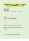 POS 486 FINAL UPDATED ACTUAL Exam  Questions and CORRECT Answers