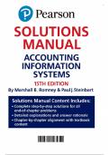 Accounting Information Systems 15th Edition Solutions Manual &ndash; Romney &lpar;All Chapters Covered&rpar;