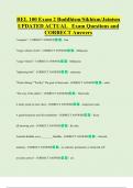 REL 100 Exam 2 Buddhism&sol;Sikhism&sol;Jainism  UPDATED ACTUAL   Exam Questions and  CORRECT Answers 