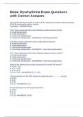 Basic Dysrhythmia Exam Questions with Correct Answers