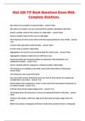 Stat 226 T&sol;F Book Questions Exam With Complete Solutions 