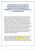 CTRI EXAM 2025 ACTUAL EXAM TEST  QUESTIONS AND CORRECT DETAILED  ANSWERS &lpar;VERIFIED ANSWERS&rpar; ALL  ANSWERED &lbrace;231 Q & A&rcub; ALREADY GRADED A&plus; &vert;  GUARANTEED PASS 