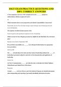 SSGT EXAM PRACTICE QUESTIONS AND 100&percnt; CORRECT ANSWERS