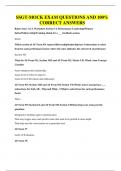 SSGT-MOCK EXAM QUESTIONS AND 100&percnt; CORRECT ANSWERS
