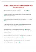 SPORTS EXAM PACK WITH COMPLETE SOLUTIONS 