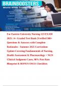 Far Eastern University &vert; Nursing 123  &vert; EXAM 2025 &vert;  A&plus; Graded Test Bank &lpar;Verified 300&plus; Questions & Answers with Complete Rationales - Summer 2025 Curriculum Update Covering Fundamentals of Nursing&comma; Health Assessment & Pharmacology &plus; NGN Clinical Judgment