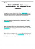 TEXAS WASTEWATER CLASS A Exam &vert; Comprehensive Q&A For Certification Success 2025&sol;2026