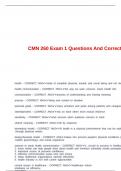 CMN 260 Exam 1 Questions And Correct Answers