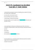 NCLEX PN- Coordinated Care &vert;Certified Exam Q&A&semi; A&plus; Guide Solution
