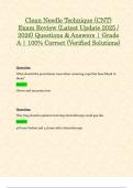 Clean Needle Technique &lpar;CNT&rpar; Exam Review &lpar;Latest Update 2025 &sol; 2026&rpar; Questions & Answers &vert; Grade A &vert; 100&percnt; Correct &lpar;Verified Solutions&rpar;