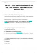 ISO&sol;IEC 27001 Lead Auditor Exam &vert; Brand New Exam Questions With 100&percnt; Verified Solutions 2025