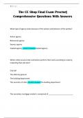 The CE Shop Final Exam Proctor&vert; Comprehensive Questions With Answers