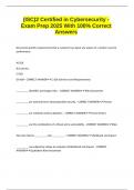 &lpar;ISC&rpar;2 Certified in Cybersecurity - Exam Prep 2025 With 100&percnt; Correct Answers
