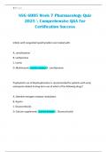 NSG 6005 Week 7 Pharmacology Quiz 2025  Comprehensive Q&A For Certification Success