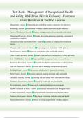 Management of Occupational Health & Safety &ndash; Complete Test Bank & Study Guide Bundle &lpar;8th Edition&comma; Kevin Kelloway&rpar; &vert; Verified Exam Questions & Answers