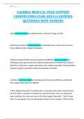 CALMHSA MEDI-CAL PEER SUPPORT CERTIFICATION EXAM 2025 &vert; CERTIFIED QUESTIONS WITH ANSWERS