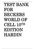 Test Bank - Becker's World of the Cell&comma; 10th Edition &lpar;Hardin&comma; 2022&rpar; Chapter 1-26 &vert; All Chapters&period;