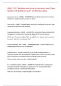 WGU C233 Employment Law Assessment and Class Notes 123 Questions with Verified Answers&comma;100&percnt;CORRECT