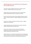 WGU Employment Law C233 Exam 243 Questions with Verified Answers&comma;100&percnt;CORRECT