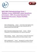 NUR 2063 Pathophysiology Exam 1 Rasmussen university  Multiple choice 2025&sol;2026 Latest Questions & Answers&colon; 100&percnt; Accurate Solutions For Guaranteed Success &vert; Expert-Verified&comma; Graded A&plus;