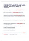 MSLC SPONSORSHIP &lpar;2025 LATEST UPDATE&rpar; EXAM WITH CORRECT ACTUAL QUESTIONS AND CORRECT ANSWERS LATEST ALREADY GRADED A&plus; &lpar;2025&sol;2026