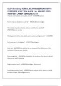 CLEP chemistry ACTUAL EXAM QUESTIONS WITH COMPLETE SOLUTION GUIDE &lpar;A&plus; GRADED 100&percnt; VERIFIED&rpar; LATEST VERSION 2025&excl;&excl;