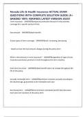 Nevada Life & Health Insurance ACTUAL EXAM QUESTIONS WITH COMPLETE SOLUTION GUIDE &lpar;A&plus; GRADED 100&percnt; VERIFIED&rpar; LATEST VERSION 2025&excl;&excl;