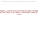 TEST BANK FOR INTEGRATED BUSINESS PROCESSES WITH ERP SYSTEMS 1ST EDITION BY SIMHA R MAGAL