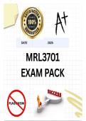 MRL3701 EXAM PACK {UPDATED QUESTIONS AND ANSWERS}
