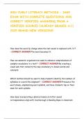 WGU EARLY LITERACY METHODS - D669 EXAM WITH COMPLETE QUESTIONS AND CORRECT VERIFIED ANSWERS&lpar; FROM A VERIFIED SOURCE&rpar; &vert;ALREADY GRADED A&plus;&vert;&vert; 2025 BRAND NEW VERSION&excl;&excl;&excl;