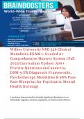 Wilkes University &vert; NSG 526 &vert; Clinical Modalities &vert; EXAM 1 &vert; Graded A&plus; &vert; Comprehensive Mastery System &vert; &lpar;Fall 2025 Curriculum Update&colon; 300&plus; Priority Questions and answers&comma; DSM-5-TR Diagnostic Frameworks&comma; Psychotherapy Modalities & 98&percnt; Pass Rate Blueprint f