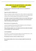 CISA EXAM  QUESTIONS AND 100&percnt; CORRECT ANSWERS