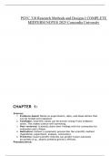 PSYC 310 Research Methods and Designs I COMPLETE MIDTERM NOTES 2025 Concordia University