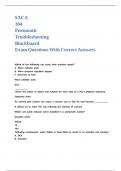 SACA 304 Pneumatic Troubleshooting Blackboard Exam Questions With Correct Answers&period;