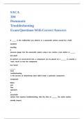 SACA 304 Pneumatic Troubleshooting Exam Questions With Correct Answers