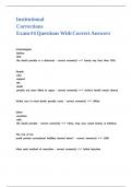 Institutional Corrections Exam -4 Questions With Correct Answers