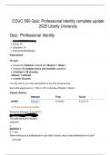 COUC 500 Quiz&colon; Professional Identity complete update 2025 Liberty University