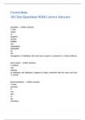 Corrections 101 Test Questions With Correct Answers&period;