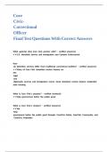 Core Civic- Correctional Officer Final Test Questions With Correct Answers&period;