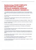 Epidemiology EXAM COMPLETE QUESTIONS AND CORRECT DETAILED ANSWERS &lpar;VERIFIED ANSWERS&rpar; &vert;ALREADY GRADED A&plus;