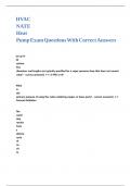 HVAC NATE Heat Pump Exam Questions With Correct Answers &comma;
